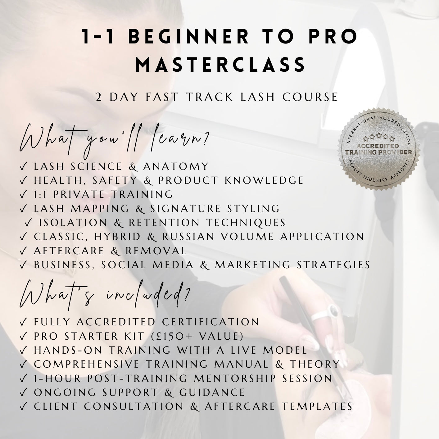 1-1 2 Day Beginner to Pro Masterclass (Classic, Hybrid & Russian application)