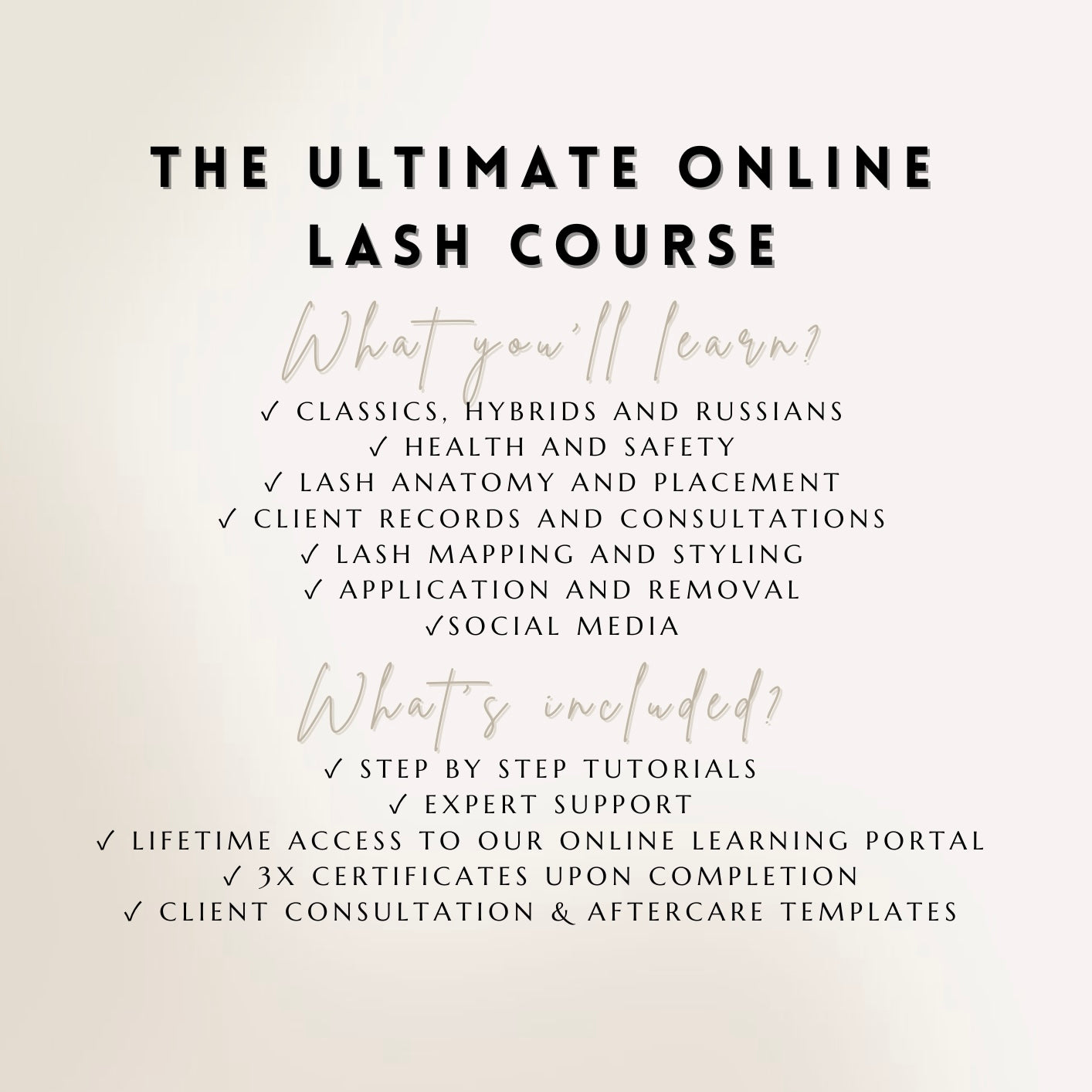 The Ultimate Online Lash Course