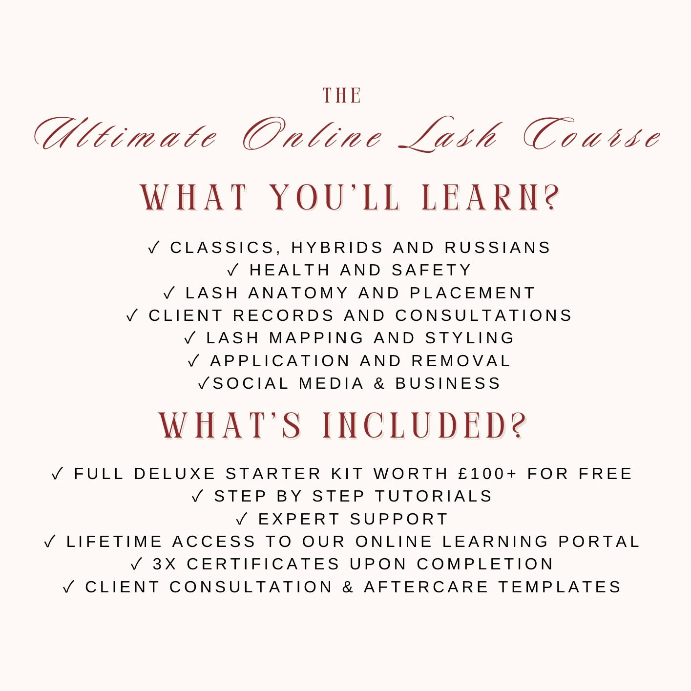 The Ultimate Online Lash Course